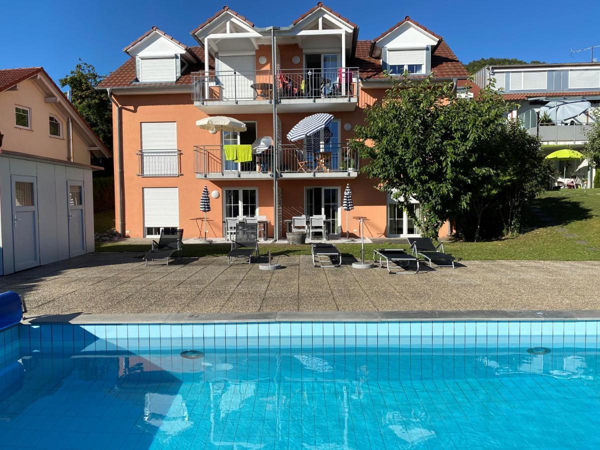 בודמן-לודוויגסהפן Die Seeblume - Ferienwohnung Mit Pool Und Seeblick מראה חיצוני תמונה